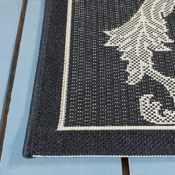 Safavieh Courtyard Exquisite Area Rug - Elegant Blue Natural Design For Indoor & Outdoor Spaces, Oeko-tex Certified Terracotta ,Natural 88% Polypropylene,12% Polyester Cy2653-3202-4