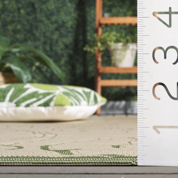 Safavieh Courtyard Sophisticated Olive Green Area Rug For Indoor And Outdoor Spaces - Elegant Design & Comfort Olive ,Natural 88% Polypropylene,12% Polyester Cy2665-1e06-27