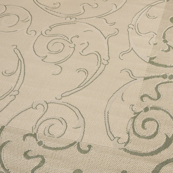 Safavieh Courtyard Sophisticated Olive Green Area Rug For Indoor And Outdoor Spaces - Elegant Design & Comfort Olive ,Natural 88% Polypropylene,12% Polyester Cy2665-1e06-27