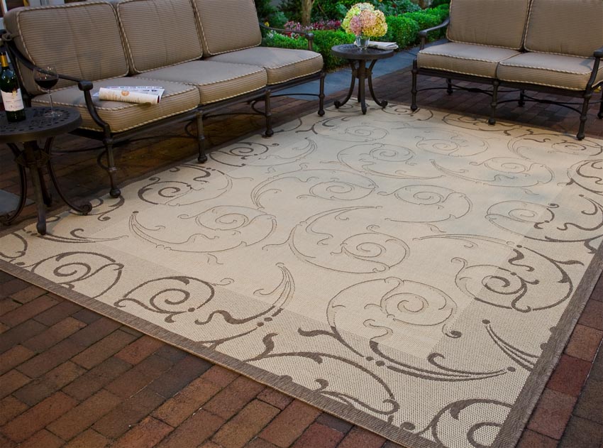 Safavieh Courtyard Sophisticated Olive Green Area Rug For Indoor And Outdoor Spaces - Elegant Design & Comfort Olive ,Natural 88% Polypropylene,12% Polyester Cy2665-1e06-27