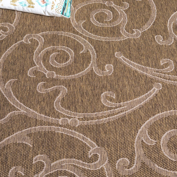 Safavieh Courtyard Sophisticated Olive Green Area Rug For Indoor And Outdoor Spaces - Elegant Design & Comfort Olive ,Natural 88% Polypropylene,12% Polyester Cy2665-1e06-27