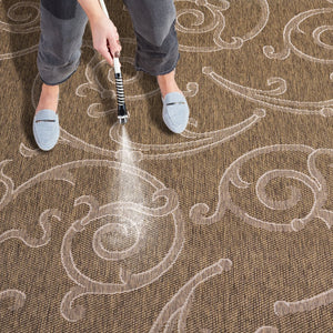 Safavieh Courtyard Sophisticated Olive Green Area Rug For Indoor And Outdoor Spaces - Elegant Design & Comfort Olive ,Natural 88% Polypropylene,12% Polyester Cy2665-1e06-27