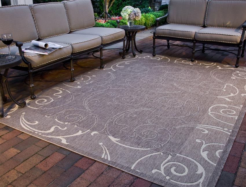 Safavieh Courtyard Sophisticated Olive Green Area Rug For Indoor And Outdoor Spaces - Elegant Design & Comfort Olive ,Natural 88% Polypropylene,12% Polyester Cy2665-1e06-27