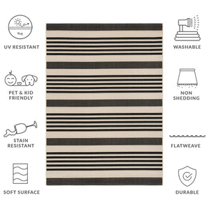Safavieh Courtyard Stylish Black And Bone Rug - Durable, Versatile Design For Indoor And Outdoor Spaces Navy ,Beige 88% Polypropylene,12% Polyester Cy6062-268-68