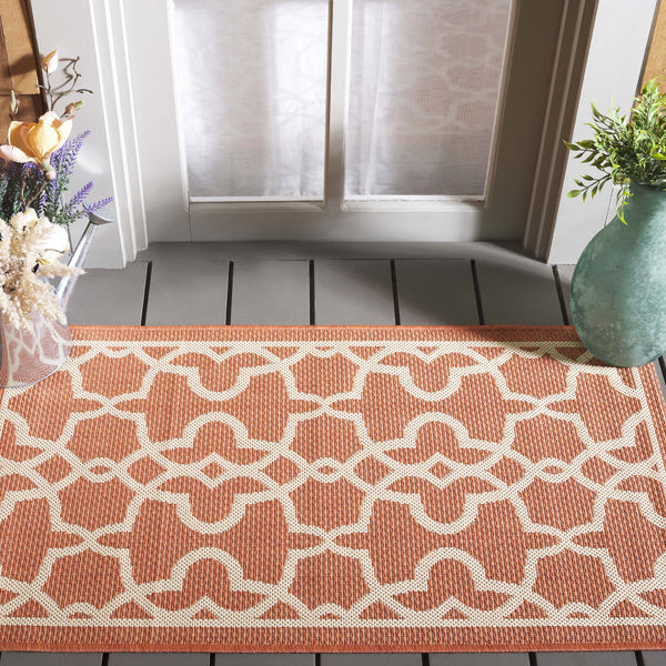 Safavieh Courtyard Elegant Grey/Beige Area Rug - Premium Indoor/Outdoor Design, Durable & Eco-friendly Craftsmanship Black ,Beige 88% Polypropylene,12% Polyester Cy6071-266-4