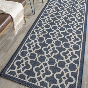 Safavieh Courtyard Elegant Grey/Beige Area Rug - Premium Indoor/Outdoor Design, Durable & Eco-friendly Craftsmanship Black ,Beige 88% Polypropylene,12% Polyester Cy6071-266-4