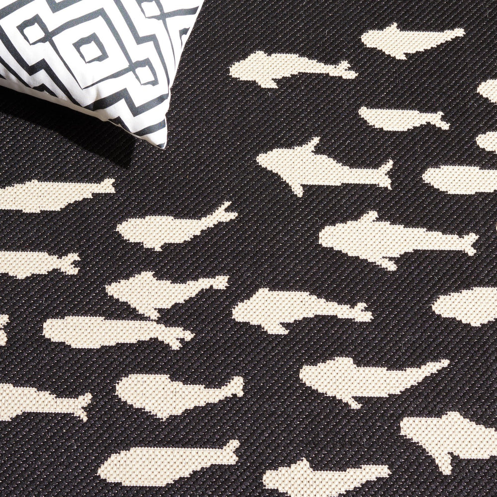 Safavieh Courtyard Bold Black And Beige Area Rug - Durable, Modern Design For Indoor And Outdoor Spaces Black ,Beige 88% Polypropylene,12% Polyester Cy6077-25621-6