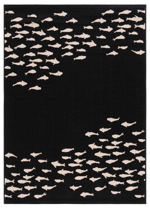 Safavieh Courtyard Bold Black And Beige Area Rug - Durable, Modern Design For Indoor And Outdoor Spaces Black ,Beige 88% Polypropylene,12% Polyester Cy6077-25621-6