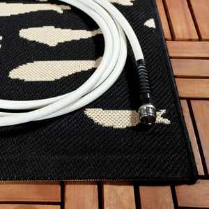 Safavieh Courtyard Bold Black And Beige Area Rug - Durable, Modern Design For Indoor And Outdoor Spaces Black ,Beige 88% Polypropylene,12% Polyester Cy6077-25621-6