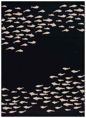 Safavieh Courtyard Bold Black And Beige Area Rug - Durable, Modern Design For Indoor And Outdoor Spaces Black ,Beige 88% Polypropylene,12% Polyester Cy6077-25621-6