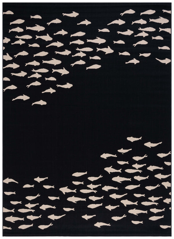 Safavieh Courtyard Bold Black And Beige Area Rug - Durable, Modern Design For Indoor And Outdoor Spaces Black ,Beige 88% Polypropylene,12% Polyester Cy6077-25621-6