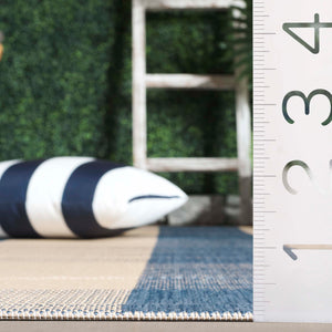 Safavieh Courtyard Elegant Beige And Blue Area Rug - Timeless Design For Indoor And Outdoor Spaces, Oeko Tex Certified Beige ,Blue 88% Polypropylene,12% Polyester Cy6201-233-3sq