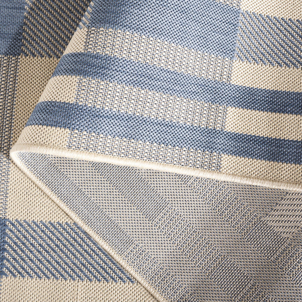 Safavieh Courtyard Elegant Beige And Blue Area Rug - Timeless Design For Indoor And Outdoor Spaces, Oeko Tex Certified Beige ,Blue 88% Polypropylene,12% Polyester Cy6201-233-3sq