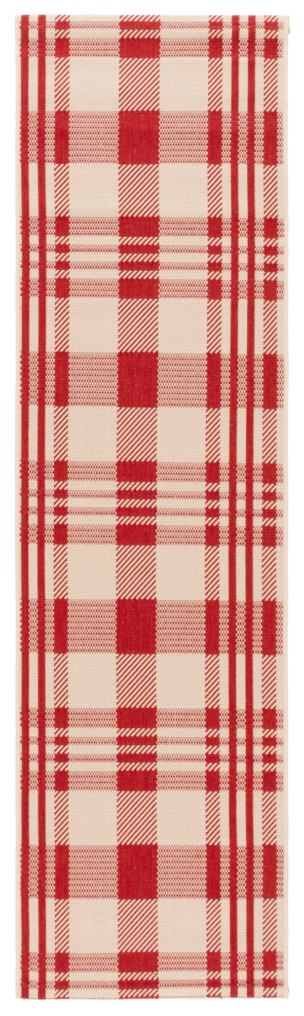 Safavieh Courtyard Contemporary Red & Bone Square Accent Rug 2'7" X 2'7" Low-Profile, Durable, Stain-Resistant CY6201-238-3SQ