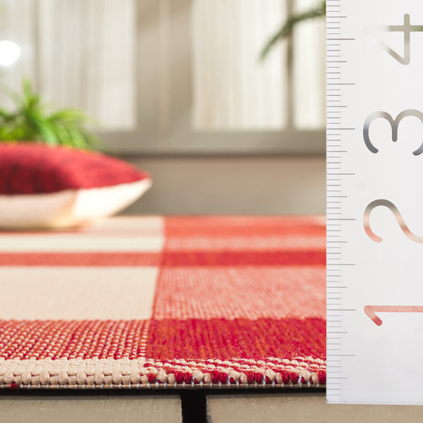 Safavieh Courtyard Elegant Beige And Blue Area Rug - Timeless Design For Indoor And Outdoor Spaces, Oeko Tex Certified Beige ,Blue 88% Polypropylene,12% Polyester Cy6201-233-3sq