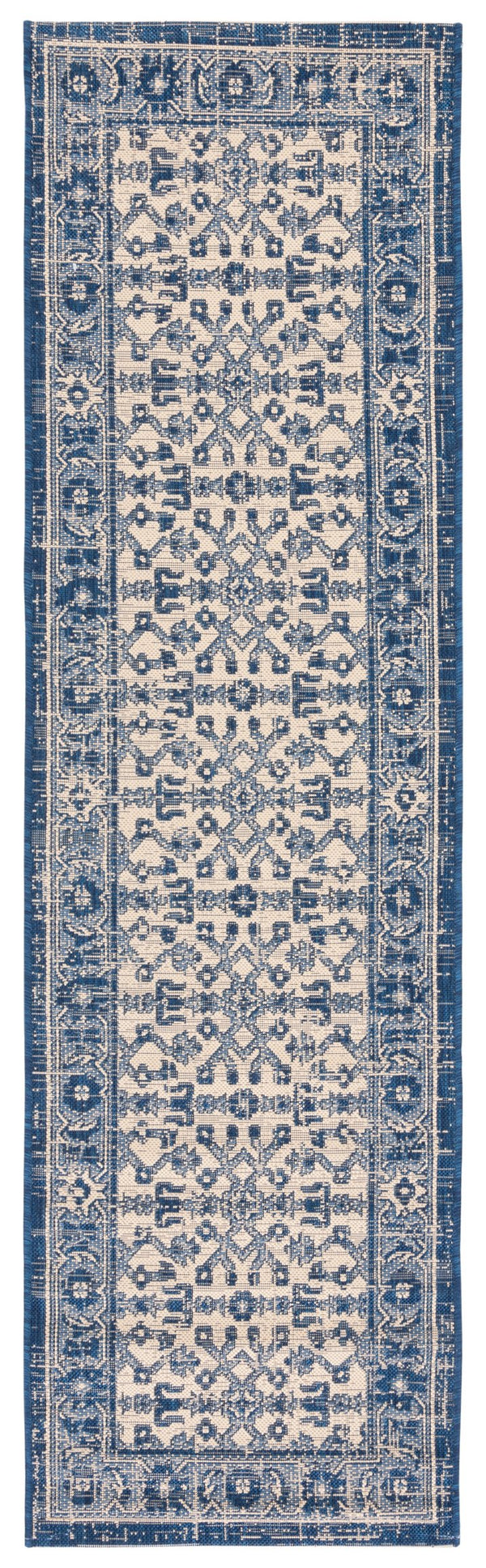 Safavieh Cy6279-25821 Exquisite Navy And Beige Area Rug Runner - Durable, Elegant Design For Any Space Navy ,Beige 88% Polypropylene,12% Polyester Cy6279-25821-28