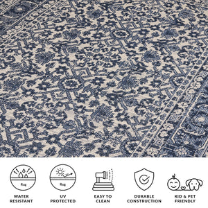 Safavieh Cy6279-25821 Exquisite Navy And Beige Area Rug Runner - Durable, Elegant Design For Any Space Navy ,Beige 88% Polypropylene,12% Polyester Cy6279-25821-28