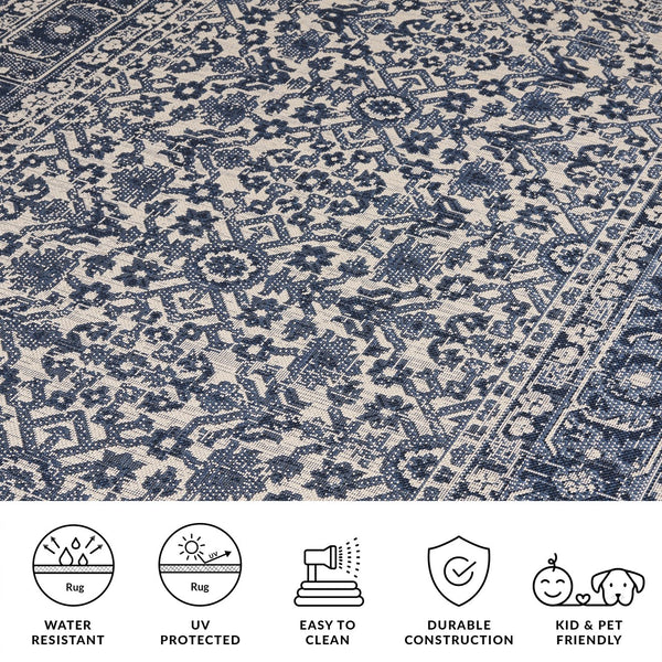 Safavieh Cy6279-25821 Exquisite Navy And Beige Area Rug Runner - Durable, Elegant Design For Any Space Navy ,Beige 88% Polypropylene,12% Polyester Cy6279-25821-28