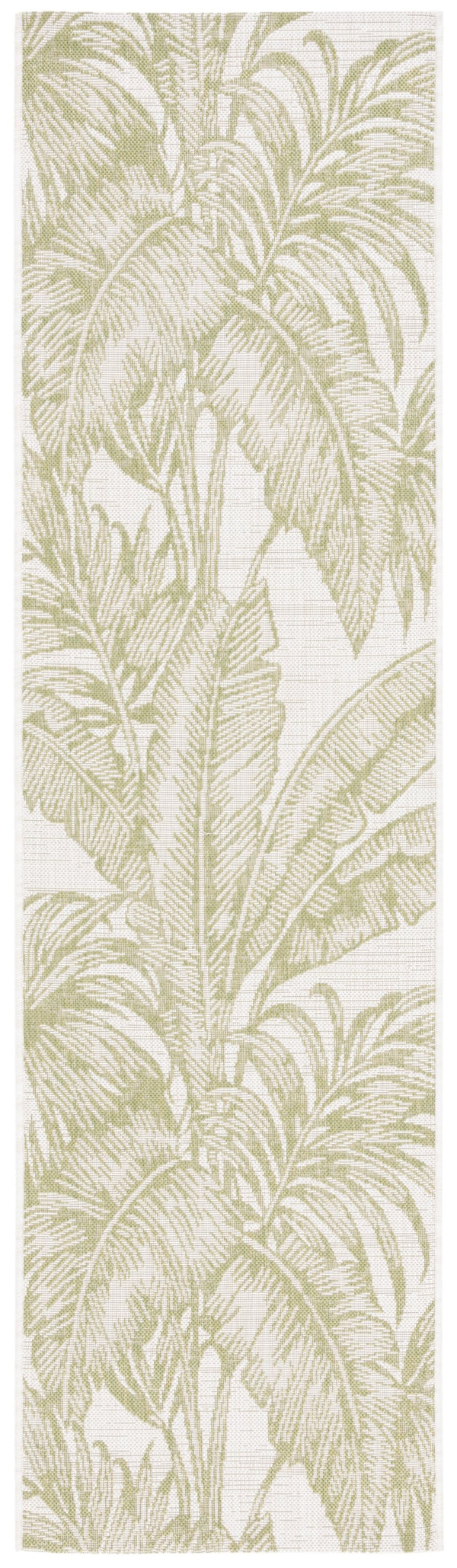 Safavieh Courtyard Exquisite Tropical Palm Area Rug - Soft, Durable, Eco-friendly Design For Indoor & Outdoor Use Ivory ,Green 88% Polypropylene,12% Polyester Cy6373-527-9