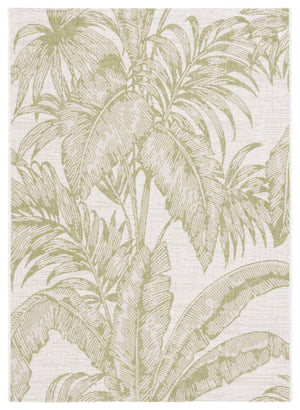 Safavieh Courtyard Exquisite Tropical Palm Area Rug - Soft, Durable, Eco-friendly Design For Indoor & Outdoor Use Ivory ,Green 88% Polypropylene,12% Polyester Cy6373-527-9