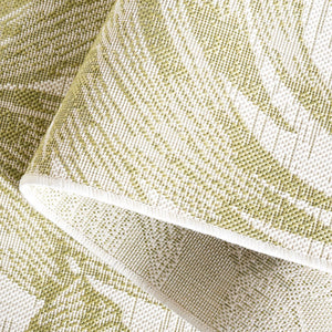 Safavieh Courtyard Exquisite Tropical Palm Area Rug - Soft, Durable, Eco-friendly Design For Indoor & Outdoor Use Ivory ,Green 88% Polypropylene,12% Polyester Cy6373-527-9