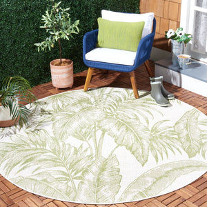 Safavieh Courtyard Cy6373 PowerLoomed Indoor / Outdoor Rug Ivory / Green CY6373-527-7R