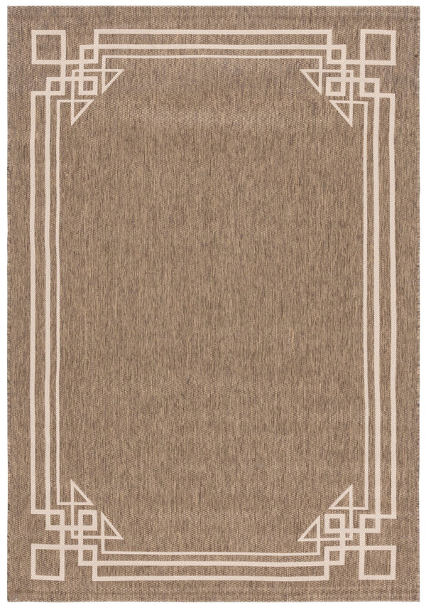 Safavieh Courtyard Elegant Geometric Area Rug In Navy And Beige - Perfect For Sophisticated Living Spaces Navy ,Light Beige 88% Polypropylene,12% Polyester Cy6406-258-6