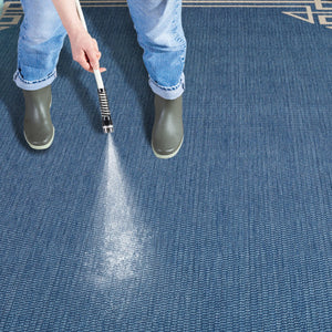 Safavieh Courtyard Elegant Geometric Area Rug In Navy And Beige - Perfect For Sophisticated Living Spaces Navy ,Light Beige 88% Polypropylene,12% Polyester Cy6406-258-6