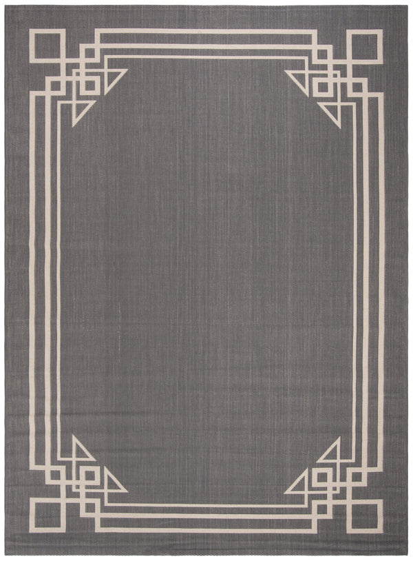 Safavieh Courtyard Elegant Geometric Area Rug In Navy And Beige - Perfect For Sophisticated Living Spaces Navy ,Light Beige 88% Polypropylene,12% Polyester Cy6406-258-6