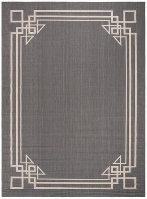 Safavieh Courtyard 8' X 11' Rectangle Area Rug In Anthracite & Light Beige - Stylish, Durable, Oeko-tex Certified! Anthracite ,Light Beige 88% Polypropylene,12% Polyester Cy6406-236-8