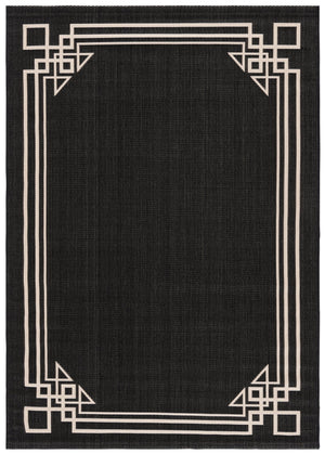 Safavieh Courtyard Elegant Geometric Area Rug In Navy And Beige - Perfect For Sophisticated Living Spaces Navy ,Light Beige 88% Polypropylene,12% Polyester Cy6406-258-6