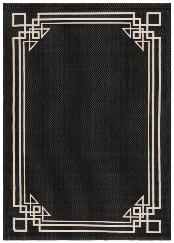 Safavieh Courtyard Elegant Geometric Area Rug In Navy And Beige - Perfect For Sophisticated Living Spaces Navy ,Light Beige 88% Polypropylene,12% Polyester Cy6406-258-6