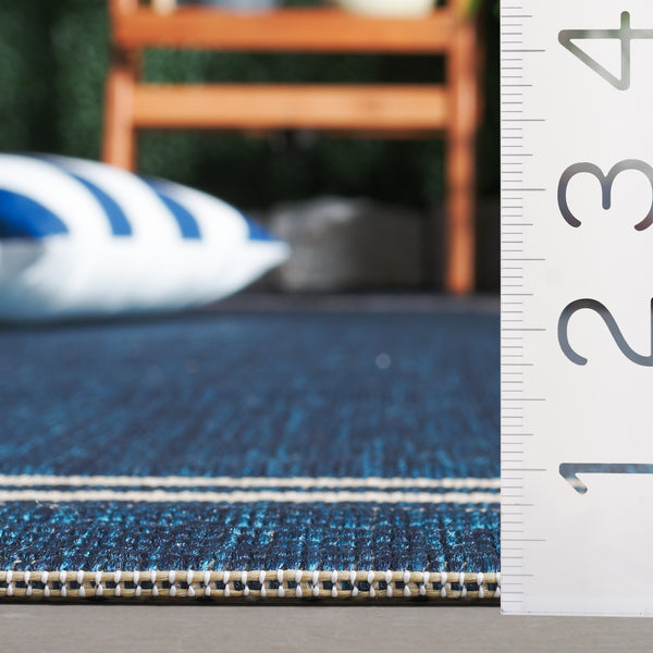 Safavieh Courtyard Elegant Geometric Area Rug In Navy And Beige - Perfect For Sophisticated Living Spaces Navy ,Light Beige 88% Polypropylene,12% Polyester Cy6406-258-6