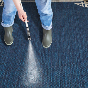 Safavieh Courtyard Elegant Geometric Area Rug In Navy And Beige - Perfect For Sophisticated Living Spaces Navy ,Light Beige 88% Polypropylene,12% Polyester Cy6406-258-6