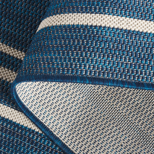 Safavieh Courtyard Elegant Geometric Area Rug In Navy And Beige - Perfect For Sophisticated Living Spaces Navy ,Light Beige 88% Polypropylene,12% Polyester Cy6406-258-6