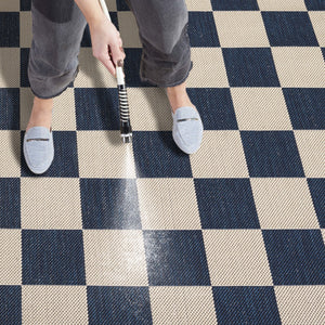 Safavieh Courtyard Chic Power Loomed Area Rug For Indoor And Outdoor Spaces, Durable Design In Red And Beige Navy ,Beige 88% Polypropylene,12% Polyester Cy6442-25821-2