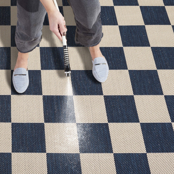 Safavieh Courtyard Chic Power Loomed Area Rug For Indoor And Outdoor Spaces, Durable Design In Red And Beige Navy ,Beige 88% Polypropylene,12% Polyester Cy6442-25821-2