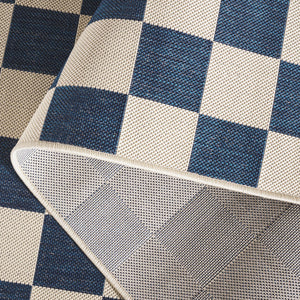 Safavieh Courtyard Chic Power Loomed Area Rug For Indoor And Outdoor Spaces, Durable Design In Red And Beige Navy ,Beige 88% Polypropylene,12% Polyester Cy6442-25821-2