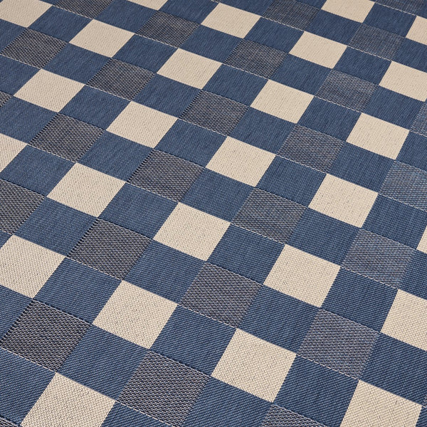 Safavieh Courtyard Checkered Area Rug - Elegant Indoor/Outdoor Accent For Home Décor And Comfort Blue ,Beige 88% Polypropylene,12% Polyester Cy6443-23321-5