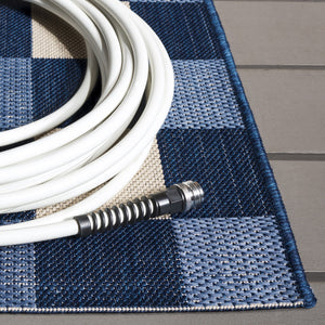 Safavieh Courtyard Checkered Area Rug - Elegant Indoor/Outdoor Accent For Home Décor And Comfort Navy ,Beige 88% Polypropylene,12% Polyester Cy6443-25821-5