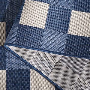 Safavieh Courtyard Checkered Area Rug - Elegant Indoor/Outdoor Accent For Home Décor And Comfort Navy ,Beige 88% Polypropylene,12% Polyester Cy6443-25821-5