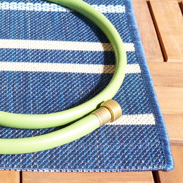 Safavieh Courtyard Elegant Area Rug For Indoor/Outdoor Use - Durable, Stylish, And Oeko-tex Certified Design Navy ,Blue 88% Polypropylene,12% Polyester Cy6450-25821-6