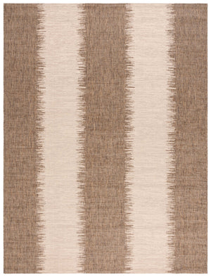 Safavieh Courtyard Boho Stripe Area Rug - Luxurious Terracotta & Beige Design For Indoor And Outdoor Elegance Dark Green ,Beige 88% Polypropylene,12% Polyester Cy6579-32221-6