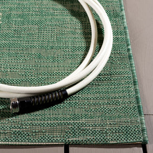 Safavieh Courtyard Boho Stripe Area Rug - Luxurious Terracotta & Beige Design For Indoor And Outdoor Elegance Dark Green ,Beige 88% Polypropylene,12% Polyester Cy6579-32221-6