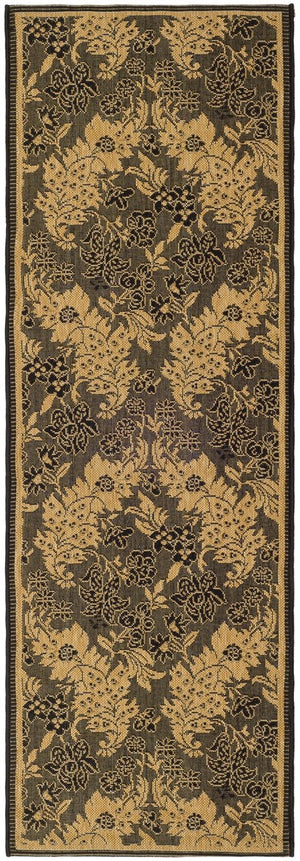 Safavieh Courtyard 6582-46 Black Natural Runner Rug – Timeless Elegance For Indoor/Outdoor Spaces, Durable & Stylish Black ,Natural 88% Polypropylene,12% Polyester Cy6582-46-27