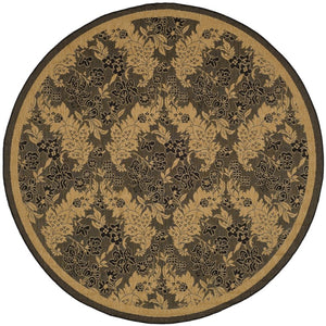 Safavieh Courtyard Indoor/Outdoor Elegant Area Rug – Timeless Design, Durable, Oeko-tex Certified, Versatile Style Black ,Natural 88% Polypropylene,12% Polyester Cy6582-46-210