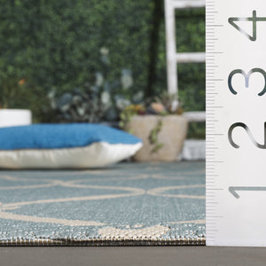 Safavieh Courtyard Power Loomed Area Rug: Timeless Elegance In Blue And Beige For Indoor Or Outdoor Spaces Black ,Beige 88% Polypropylene,12% Polyester Cy6654-256-8