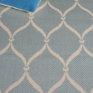 Safavieh Courtyard Power Loomed Area Rug: Timeless Elegance In Blue And Beige For Indoor Or Outdoor Spaces Black ,Beige 88% Polypropylene,12% Polyester Cy6654-256-8