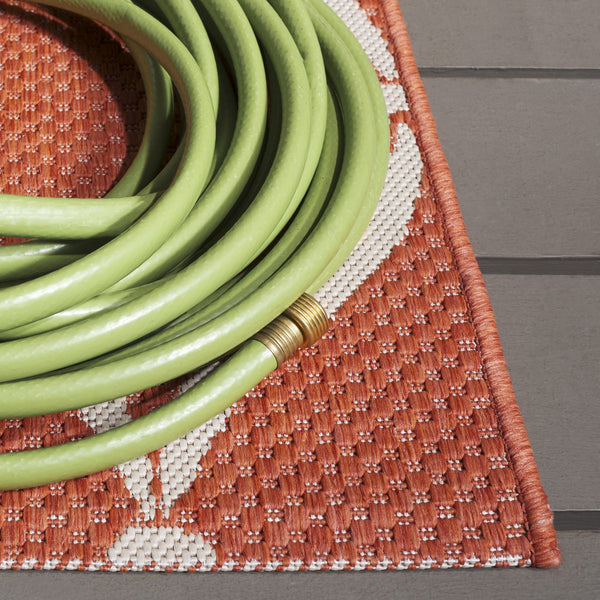 Safavieh Courtyard Power Loomed Area Rug: Timeless Elegance In Blue And Beige For Indoor Or Outdoor Spaces Black ,Beige 88% Polypropylene,12% Polyester Cy6654-256-8