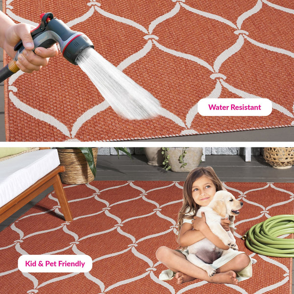 Safavieh Courtyard Power Loomed Area Rug: Timeless Elegance In Blue And Beige For Indoor Or Outdoor Spaces Black ,Beige 88% Polypropylene,12% Polyester Cy6654-256-8